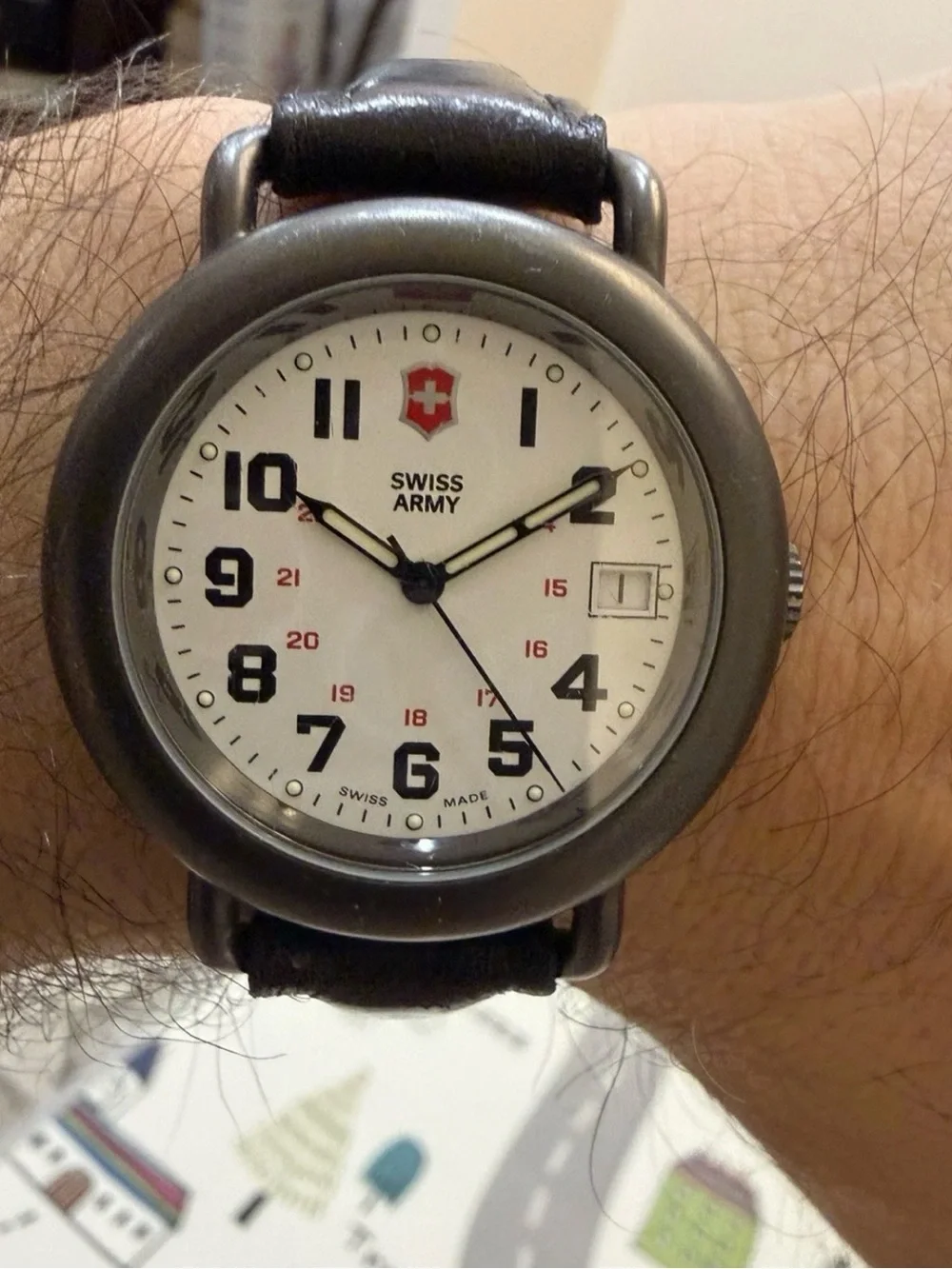 Vintage 1990s Victorinox Swiss Army Cavalry Gunmetal Watch 24531